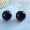 Pendientes de Resina Aurora Perla Japoneses Coreanos Simples Diseño de Nicho Sensación de Alta Gama Pendientes de Perla Cuidado del Agujero de la Oreja Pendientes Versátiles