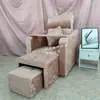 Sofá Silla para Salón de Uñas, Sofá con Tina para Pedicure, Sillón Reclinable con Masajeador de Pies, Salón de Pestañas, Salón de Belleza, Cama para Tatuaje de Cejas y Bordado