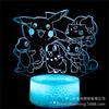 Venta al por mayor de fábrica caricatura nuevo bikachu combinación 3d luz nocturna linterna de celebridad de internet LED colorido lámpara de mesa creativa