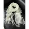 Cachecol de Pescoço Plissado Estilo Coreano Camada Dupla com Franjas Cor Sólida para Mulheres Toque de Luxo Cachecol Fino Estilo Preguiçoso Aquecedor de Pescoço Xale Moderno