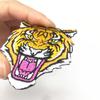 Dongguan Fábrica Bordado Animal Cabeça de Tigre Pano Adesivo Bordado Personalidade logotipo Pano Adesivo Bordado Carimbo Tecelagem Marca Carimbo