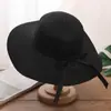 Sombrero de Paja de Ala Súper Ancha para Mujer Verano 2026 Nuevo Estilo Cinta de Lazo Protección UV Sombrero de Sol para Vacaciones en la Playa