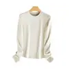 120S Albas Gold Label Caxemira Grafeno Quente Gola Redonda Camada Base Top para Mulheres Com Abertura para Dedos Roupa de Yoga Camada Interna