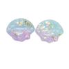 Accesorios de resina para bricolaje con simulación de color degradado, diseño de vieira, color crema, carcasa para teléfono móvil, pendiente de mano, anillo, material de joyería