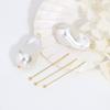 Accesorios de joyería DIY al por mayor, joyería hecha a mano con cuentas, chapado en cobre, oro real de 18 quilates, aguja de bola, collar con retención de color, aguja de joyería