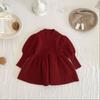 Vestido de Tricô para Meninas Primavera e Outono Vestido Suéter Estiloso Infantil Vestido de Manga Longa para Bebês Vestido Moda Princesa Inverno