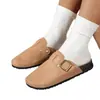Nuevas Pantuflas Planas de Invierno 2025 para Mujer para Casa y Exteriores, Zapatos Birkenstock de Moda y Versátiles, Talla Grande Exclusiva Transfronteriza para Elegancia