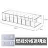Caja de Almacenamiento de Escritorio Transparente de Tres Compartimentos Montada en la Pared Gabinete con Espejo Cosméticos Lápiz Labial Brocha para Cejas Cuidado de la Piel Estante de Almacenamiento de Cocina