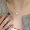 Estilo Coreano Ins Minimalista Colar de Prata com Laço Corrente Suave para Clavícula Versátil Nicho Acessórios de Colar de Alta Qualidade Mulheres
