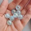 Cuentas rotas monocromáticas chapadas de 8-10 mm, cuentas redondas agrietadas con agujero recto, material de joyería, cuentas sueltas, accesorios para collares DIY