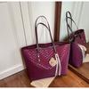 Bolso Trendy Transfronterizo para Mujer de Gran Capacidad 2026 Nuevo Estilo Texturizado de Verano Bolso de Hombro de Compras para Clase y Viajes Diarios Bolso Tote