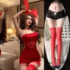Uniforme Sexy de Sedução Puro Qqny Pijamas Celebridade da Internet Máscara Facial Lingerie Sexy Saia Sexy de Renda Vermelha para Quadril
