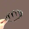 Diadema de ala ancha de cristal colorido de alta gama, Pinza para el pelo de alta gama para salir, popular en Internet, para mujer, Nueva diadema de lujo accesible para primavera y verano