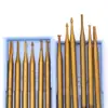 Fresa de Aço Tungstênio com Revestimento de Titânio, Haste de 2,35mm, Faca para Escultura de Caroço de Oliva, Fresadora Elétrica para Máquina de Gravação Shihhsin 204, Faca para Micro-Escultura