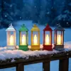 Venda Quente Transfronteiriça Lanterna Pequena Colorida Retrô Lâmpada de Vela Simulação LED Decoração de Mesa Festa de Natal Ano Novo Presente