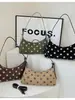 2026 Nueva Bolso Hombro Vintage de Gamuza con Lunares para Mujer, Bolso Cruzado de Hombro Único, Versátil Bolso Hobo de Gran Capacidad para el Trabajo