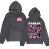 Moletom com Capuz da Turnê Emilia Mernes Mp3 Moda Hip Hop Casaco