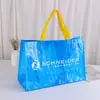 Bolsas Impermeables Laminadas Personalizadas de Piel de Serpiente, Bolsas Publicitarias para Exposiciones, Bolsas de Compras Impermeables de Gran Capacidad