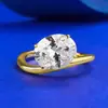 Anel de diamante Longlong joias de ouro estilo ins ovo de pombo anel básico fashion 8*10mm prata S925 estilo europeu e americano