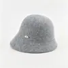 Nuevo sombrero de pescador de lana para otoño e invierno para mujer, versión coreana, versátil, adelgazante, cálido, moderno, sombrero estilo Chanel