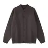 Yidao Vintage 2026 Otoño Nuevo Retro Japonés Holgado Botón Grande Cárdigan Hombro Caído Unisex Suéter Casual