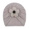Novo Gorro Jacquard de Cor Pura para Bebê, Gorro de Flor Fofa para Bebê, Chapéu Fetal Macio e Confortável para Crianças para Todas as Estações