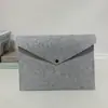 Atacado Transfronteiriço Simples A4 Criativo Bolsa de Armazenamento de Feltro Bolsa de Arquivo Portátil Bolsa de Documentos de Feltro Cor Sólida Estojo para Arquivos