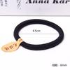 Accesorios Coreanos para el Cabello Cuerda de Nylon para el Cabello de 6 mm Alta Elasticidad Goma para el Cabello sin Costuras sin Etiqueta Banda Elástica de Cuero Negro Clásico para Cola de Caballo