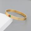 Pulsera para Pareja Gujia Hebilla Doble G Acero Titanio para Hombre y Mujer Pulsera Estilo Coreano Ins Lujo Ligero Acero Inoxidable Gota de Aceite