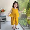 Conjunto de Verano para Niñas 2026 Nuevo Estilo Ropa de Verano Infantil Único y Hermoso Conjunto Casual de Dos Piezas para Niñas Pequeñas, Ligero