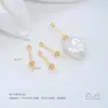 Colgante de Corazón, Estrella de Cinco Puntas, Trébol y Corona Chapado en Oro Blanco de 14K con Circonia Incrustada y Soporte para Pin de Perla Accesorios Hechos a Mano para DIY