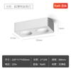 Lâmpada LED três ou quatro focos downlight de sobrepor quadrado minimalista ultrafina quarto sala de estar sem lâmpada principal lâmpada de furo de sobrepor anti-reflexo