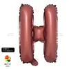 Balão de Filme de Alumínio Americano Color Chocolate de 16 Polegadas Decoração de Aniversário Conjunto A-Z Balão de Alfabeto