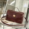 Bolsa Carteiro Vintage Couro Genuíno Bolsa Feminina Bolsa Transversal Casual Feminina Bolsa Envelope de Nicho de Alta Qualidade Bolsa de Couro Bovino Curtido Vegetal