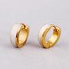 Aretes de acero de titanio con patrón cepillado versión coreana de moda aretes al por mayor AliExpress ebaywish suministro de tendencia de joyería