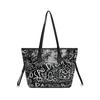 Bolsa Tote Coreana de Gran Capacidad, Bolso de Mano Casual Personalizado con Estampado de Moda, Bolso de Hombro para Estudiante Universitaria