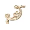 Talla en madera de Dongyang aplique de madera maciza esquina de puerta de gabinete flor celosía estilo europeo pared de fondo pieza de flor de madera adorno diagonal en stock para bodas