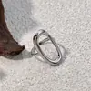 Moda Europea y Americana Anillos de Acero Inoxidable Alto Valor Ins Tendencia Abiertos Anillos de Acero de Titanio Personalizados Unisex Joyería Rayada