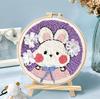 Bordado Poke Ruso Bordado a Mano DIY Paquete de Material Pintura con Lana Bordado en Pareja Poke Poke Poke Poke Show Aguja