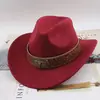 Chapéu Top Étnico Chapéu de Cowboy Ocidental Xizang Xizang Chapéu de Performance Chapéu de Lã Chapéu de Lã Retrô Centro-Europeu e Americano