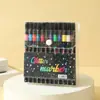 Fornecimento Direto da Fábrica Caneta Marcadora Glitter Ponta Dupla Caneta de Feltro Ponta Macia Duas Cores Pintura de Cabelo Caneta Glitter Caneta Aquarela Atacado de Papelaria