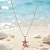 Colar de Vento de Praia de Verão Estrela Rosa Concha Menina Doce Cool Versátil Acessório de Trabalho Novo Gargantilha Clavícula