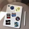 100 Peças de Adesivos Graffiti de Letras de Álbuns de Música Ts. Decoração à Prova d'Água DIY para Capa de Celular Caderno Atacado Transfronteiriço