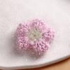 Estilo elegante doce menina fofa coração brilhante colorido flor lã tecido brincos DIY brincos acessórios femininos