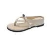 Chanclas de Moda con Hebilla Metálica y Suela Gruesa para Mujer 2026 Verano Nuevo Estilo Sandalias de Dedo para Uso Exterior Casual en la Playa