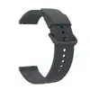 Pulseira de relógio de silicone de cor sólida com listras verticais e fivela colorida, mesmo estilo oficial, para séries de relógios Samsung/Huawei GT/Garmin