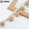 Pom-pom de 3cm de diâmetro + bola de pinha cortina renda emenda dupla cor borda lateral franja de emenda lateral
