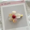 Presilha de Cabelo Colorida Estilo Coreano com Flores, Presilha Lateral de Design Exclusivo, Presilha para Franja, Novo Grampo de Cabelo, Presilha Bico de Pato