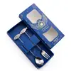 Transfronteiriço 304 Garfo Colher Peixe Gato Garfo Fruta Criativo Caixa de Presente Conjunto Colher Sobremesa Garfo Colher Gato Garfo Colher Peixe Pequeno Garfo Colher Café