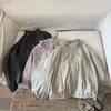 Chaqueta Bennming/Otoño Ajuste Relajado Cuello Alto Impermeable Cremallera Elegante Abrigo Corto Estilo Ropa de Trabajo para Mujer